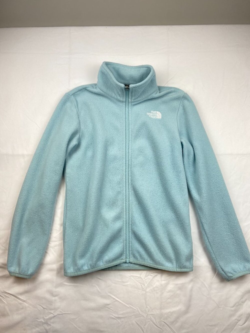 The North Face Girls Full Zip Fleece Size 10/12 in Light Blue